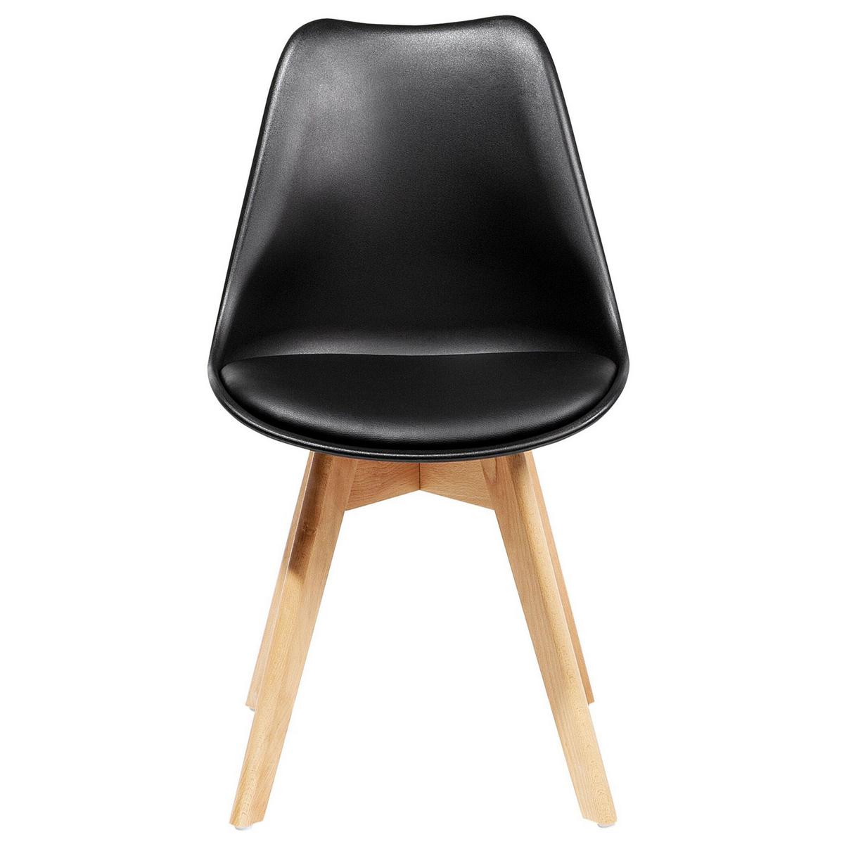 ESSZIMMERSTUHL 2er-Set Kunststoff Schwarz Dakota II - Schwarz, Holz/Kunststoff (47/84/43cm) - Beliani