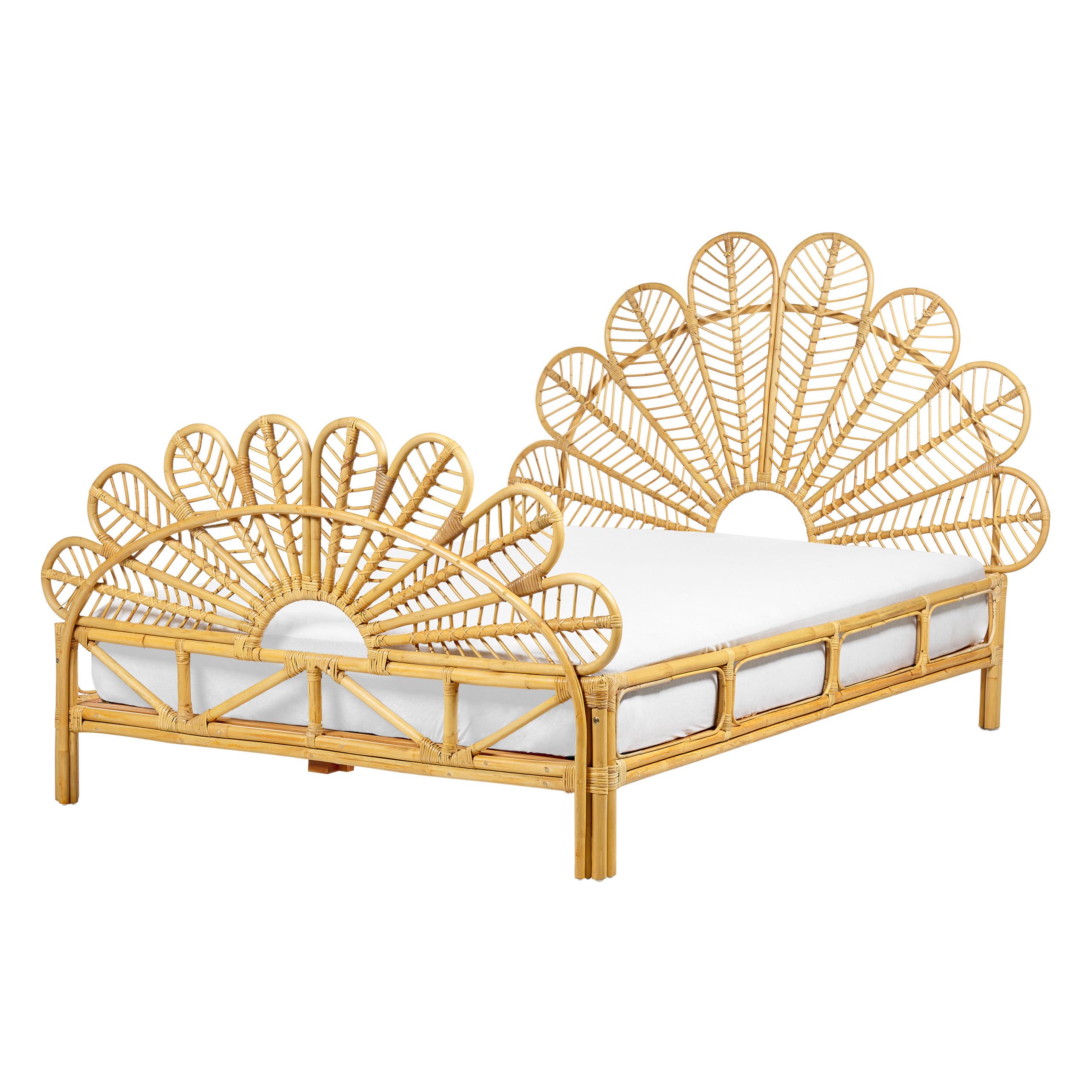 DOPPELBETT 140/200cm Heller Holzfarbton Florentine - Hellbraun, Naturmaterialien (140/200cm) - Beliani