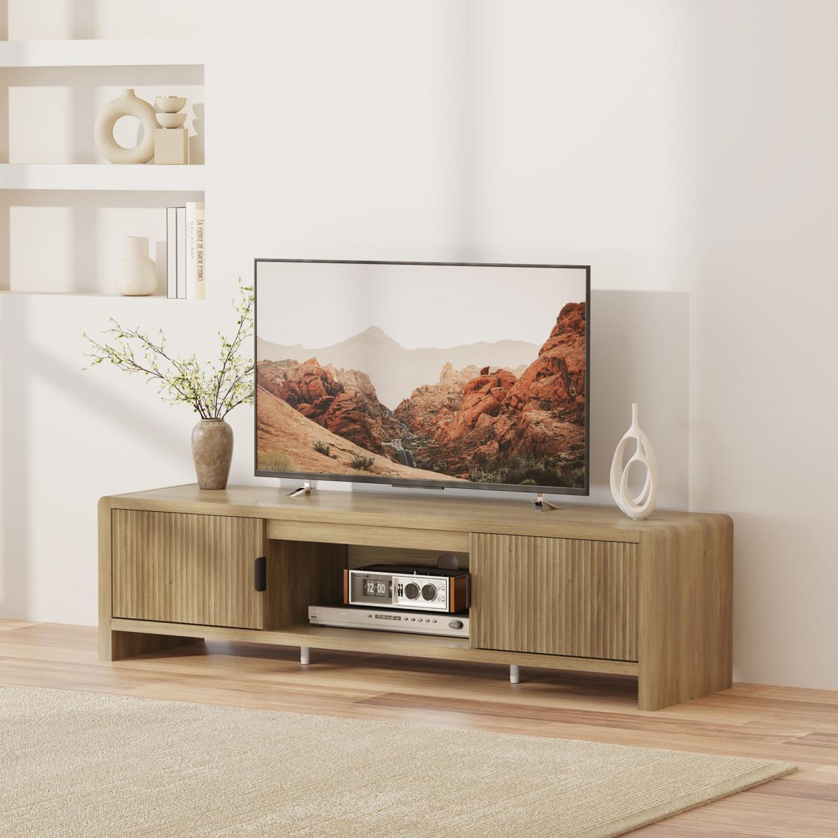 FERNSEHSCHRANK Lukkodso - Braun, Holzwerkstoff (150/40/40cm) - [en.casa]