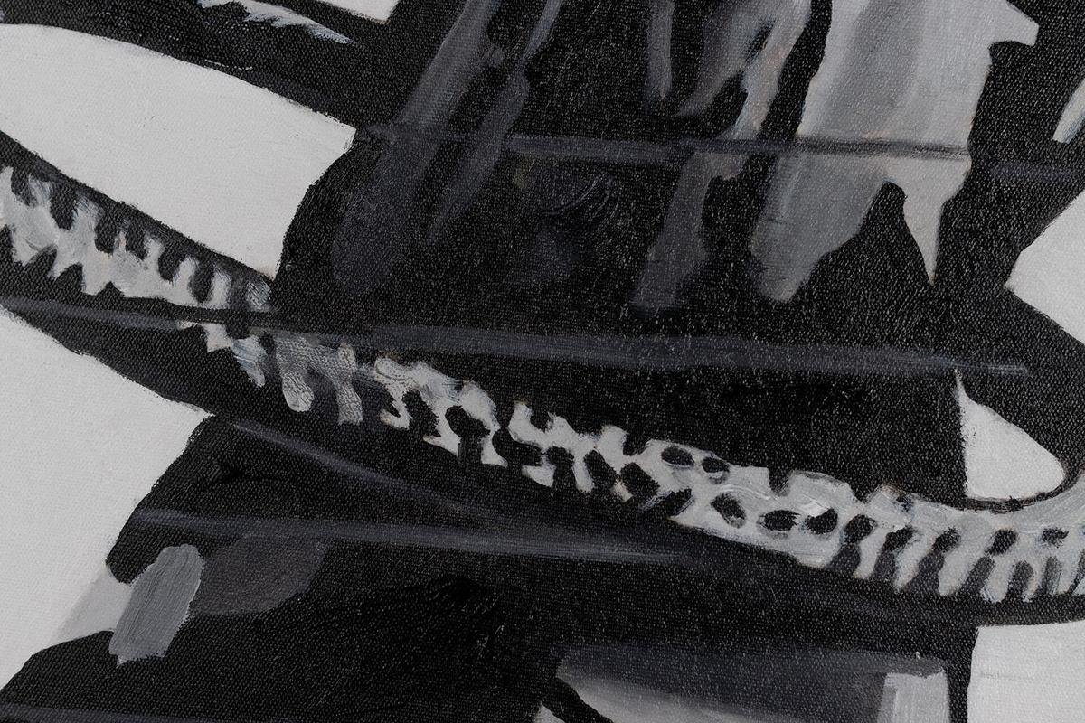 ACRYLBILD HANDGEMALT 60/90 cm - Schwarz, Holz/Textil (60/90cm) - KUNSTLOFT