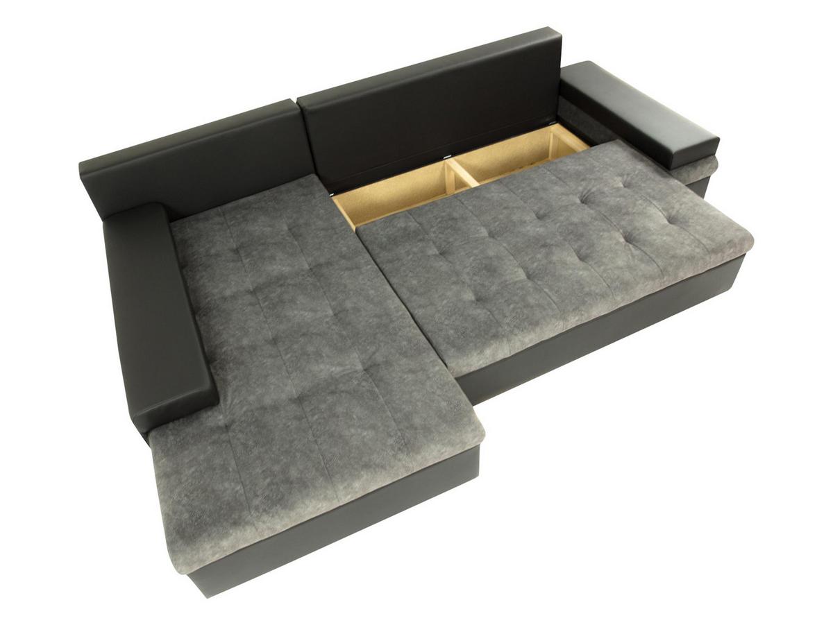 ECKSOFA Bangkok Mini Premium - Silberfarben/Naturfarben, Holz/Textil (274/182cm) - MIRJAN24