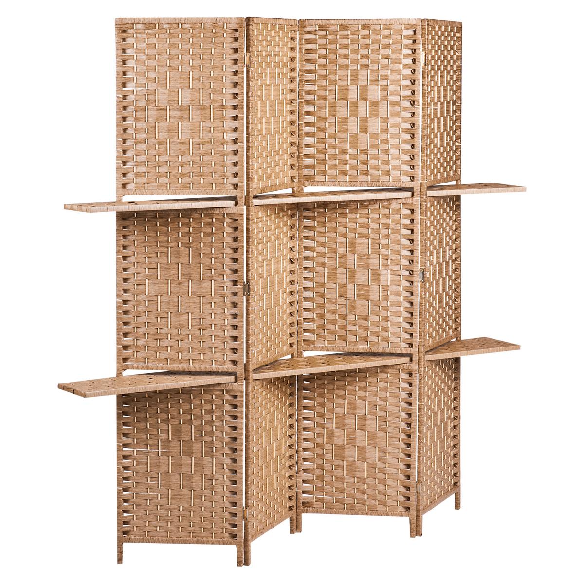 RAUMTEILER 4-teilig Braun 158/170 cm Trafoi - Braun, Holz (158/170/7cm) - Beliani