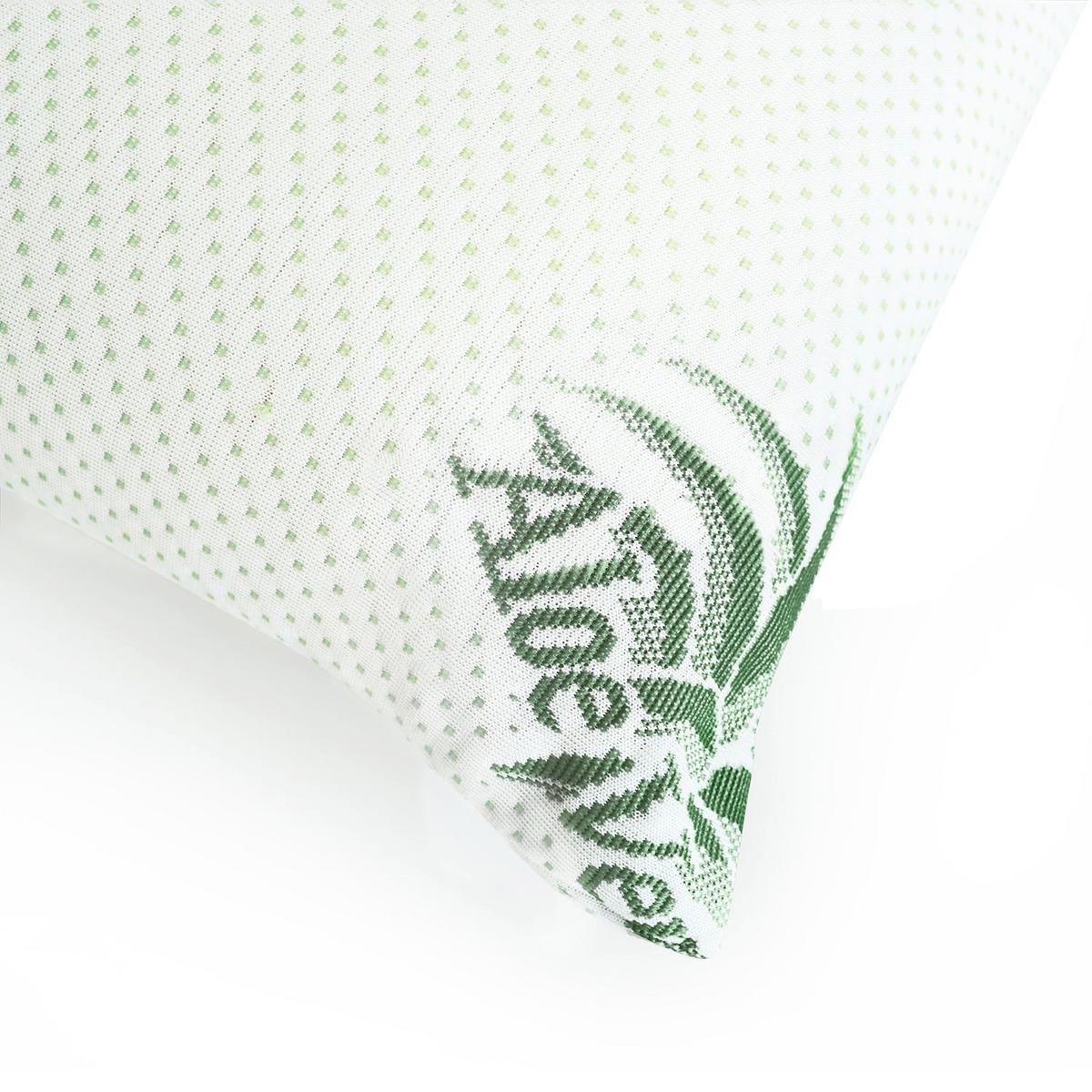 MEMORY FOAM KOPFKISSEN Aloe Vera 40x80 cm – ergonomisches Visco Kissen mit atmungsaktivem Bezug, anpassungsfähig & waschbar - Weiß, Textil (40/80cm) - Mister Sandman