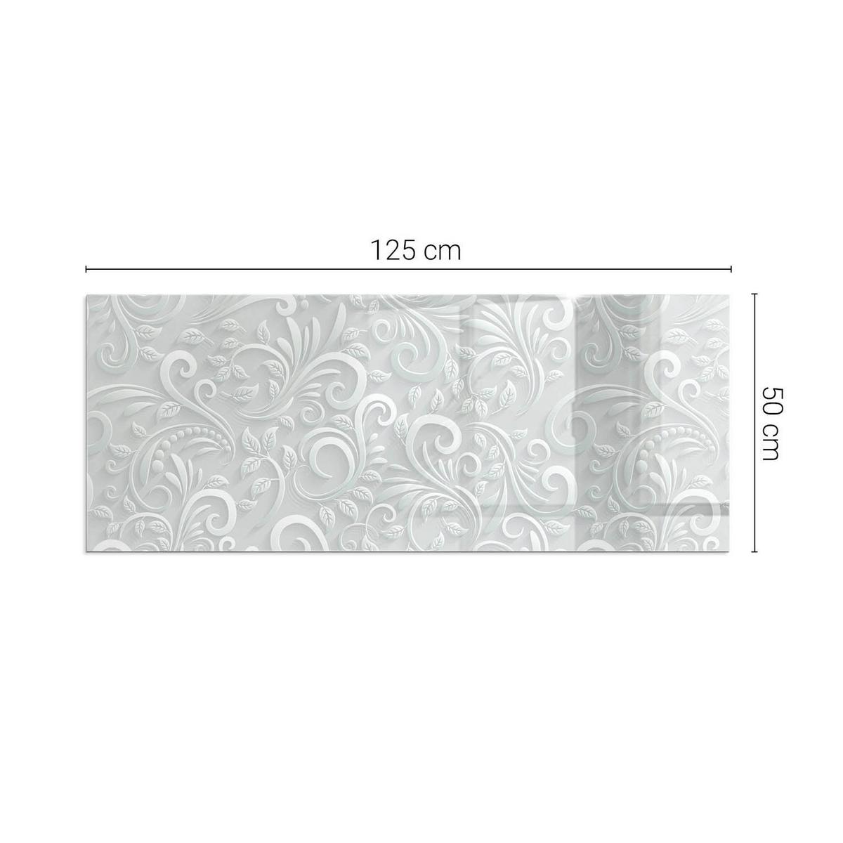 GLASPLATTE für Kamin 125x50 cm - Grau, Glas (125/50/0.4cm) - TULUP