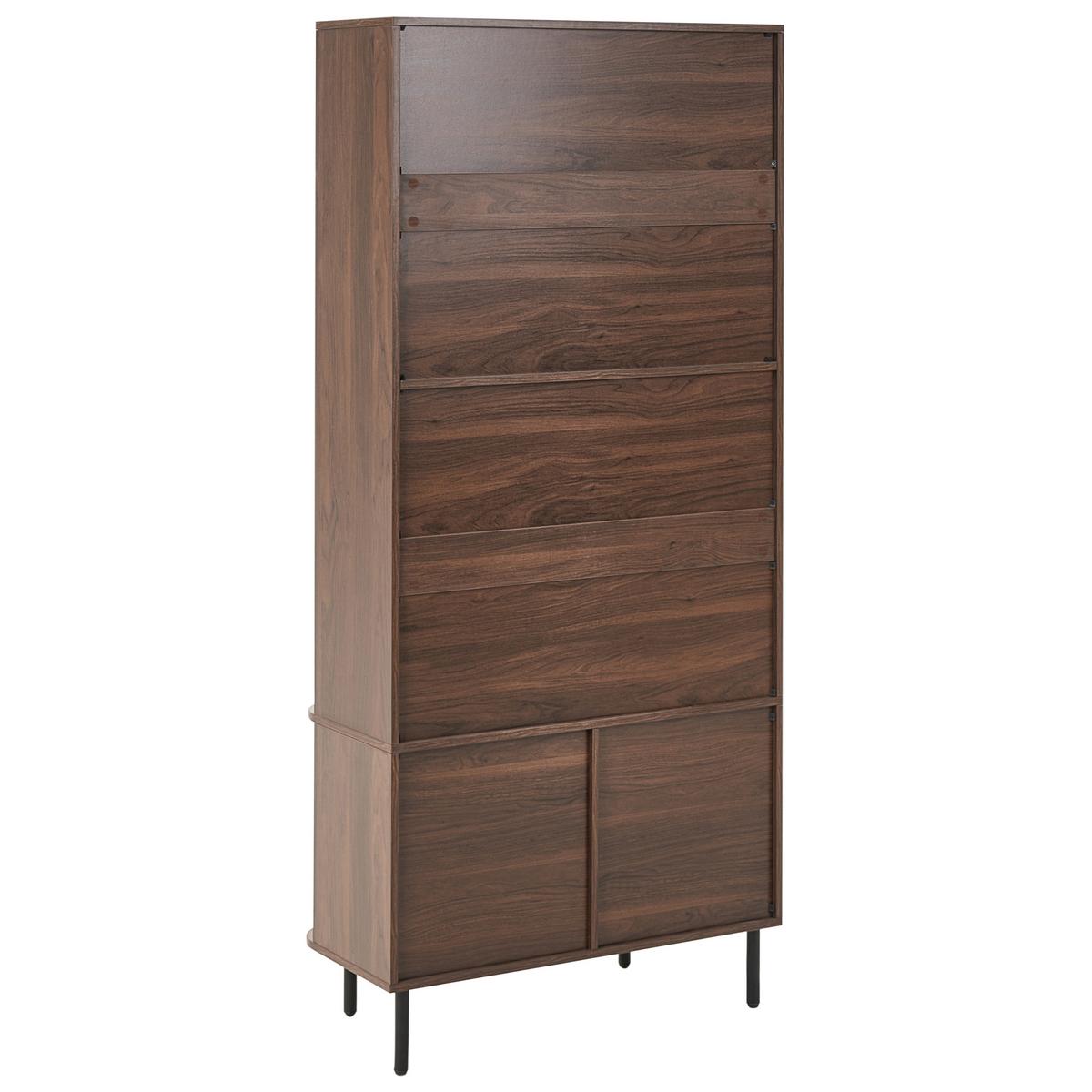 BÜCHERREGAL mit 6 Ebenen 180 cm Dunkelbraun Bradley - Dunkelbraun, Holzwerkstoff (80/180/40cm) - Beliani