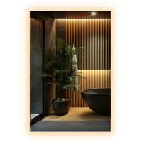 LED-SPIEGEL 60x40 cm Rechteckig Warmweiß 3000K - Transparent, Glas (40/60/0.4cm) - Wallfluent