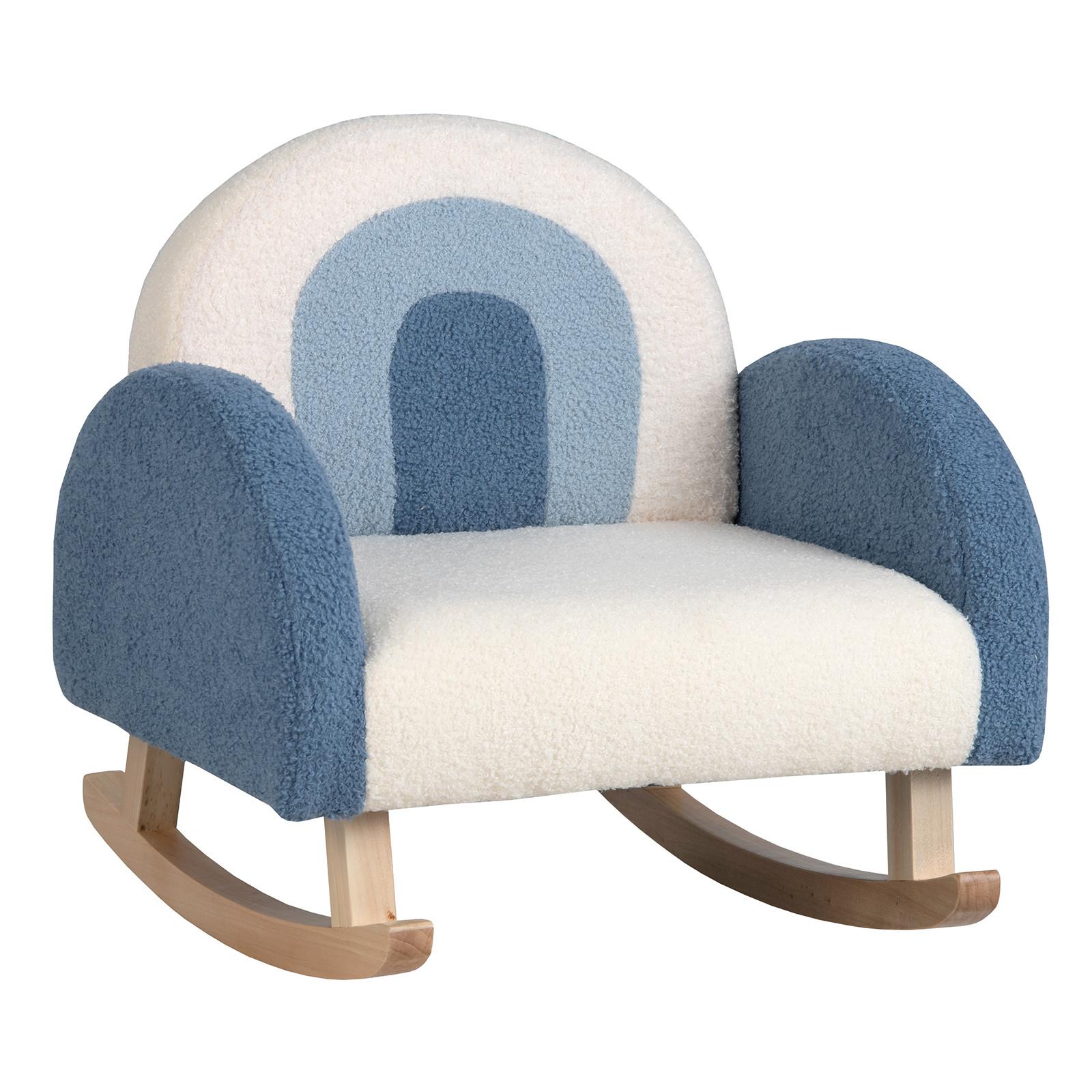 KINDERSOFA 51cm Blau - Blau, Textil (51/51/49cm) - COSTWAY
