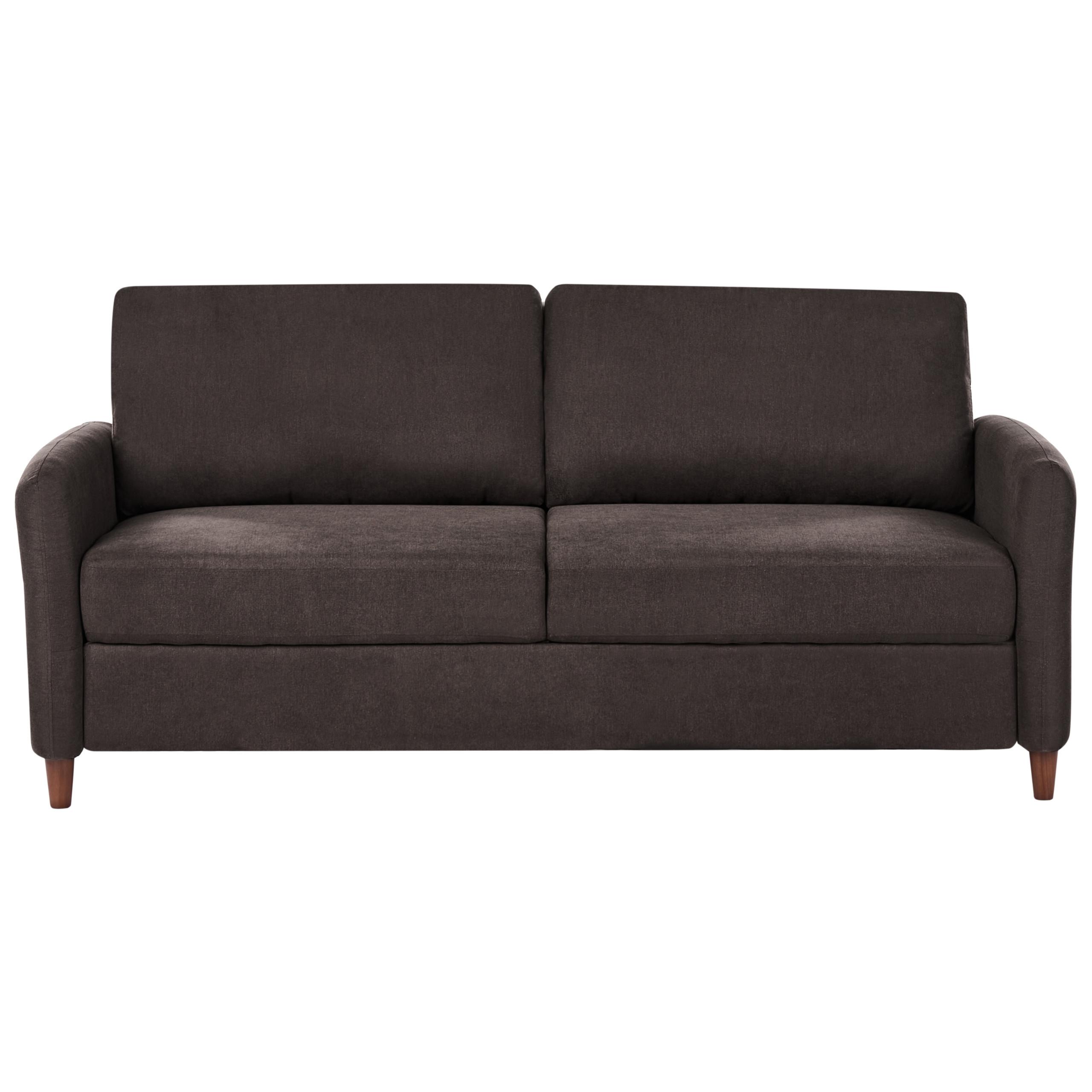 3-SITZER-SOFA Stoff Dunkelbraun Mare - Dunkelbraun, Textil (184/88/77cm) - Beliani