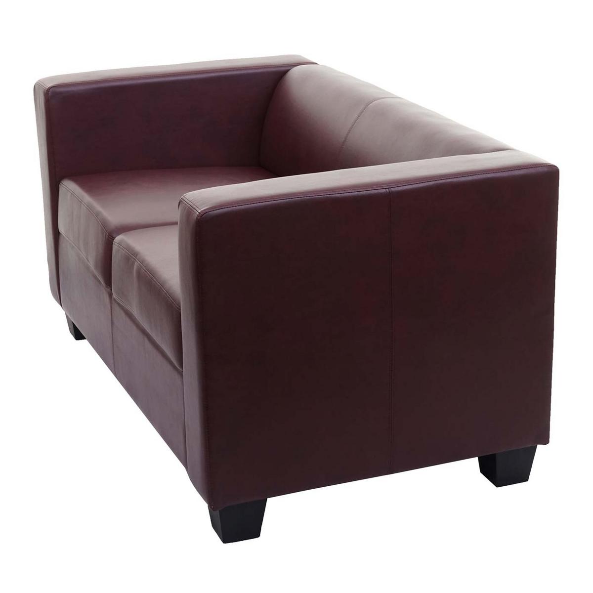 2-SITZER SOFA Rotbraun - Rotbraun/Hellgrün, Textil (137/70/75cm) - MCW