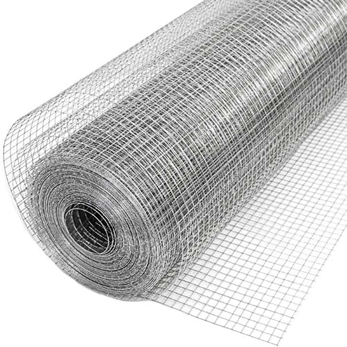 MASCHENDRAHTZAUN Quadratisch, 1/25 m, Silbern - Grau, Metall (0.08/100cm) - Niederberg Metall