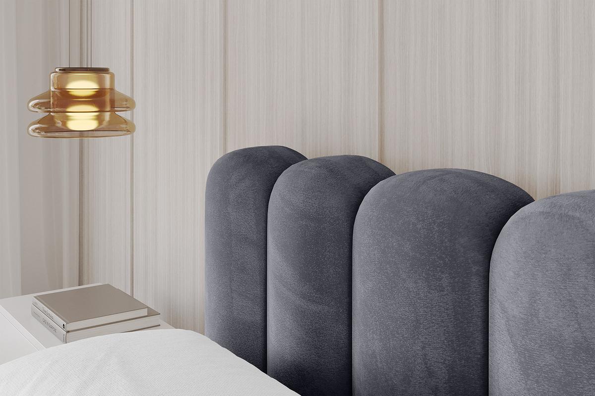 POLSTERBETT mit Bettkasten und Lattenrost, Boxbett ohne Matratze - SENA-v1 180x200 Dunkelgrau - Dunkelgrau, Holzwerkstoff/Textil (180/200cm) - ALTDECOR