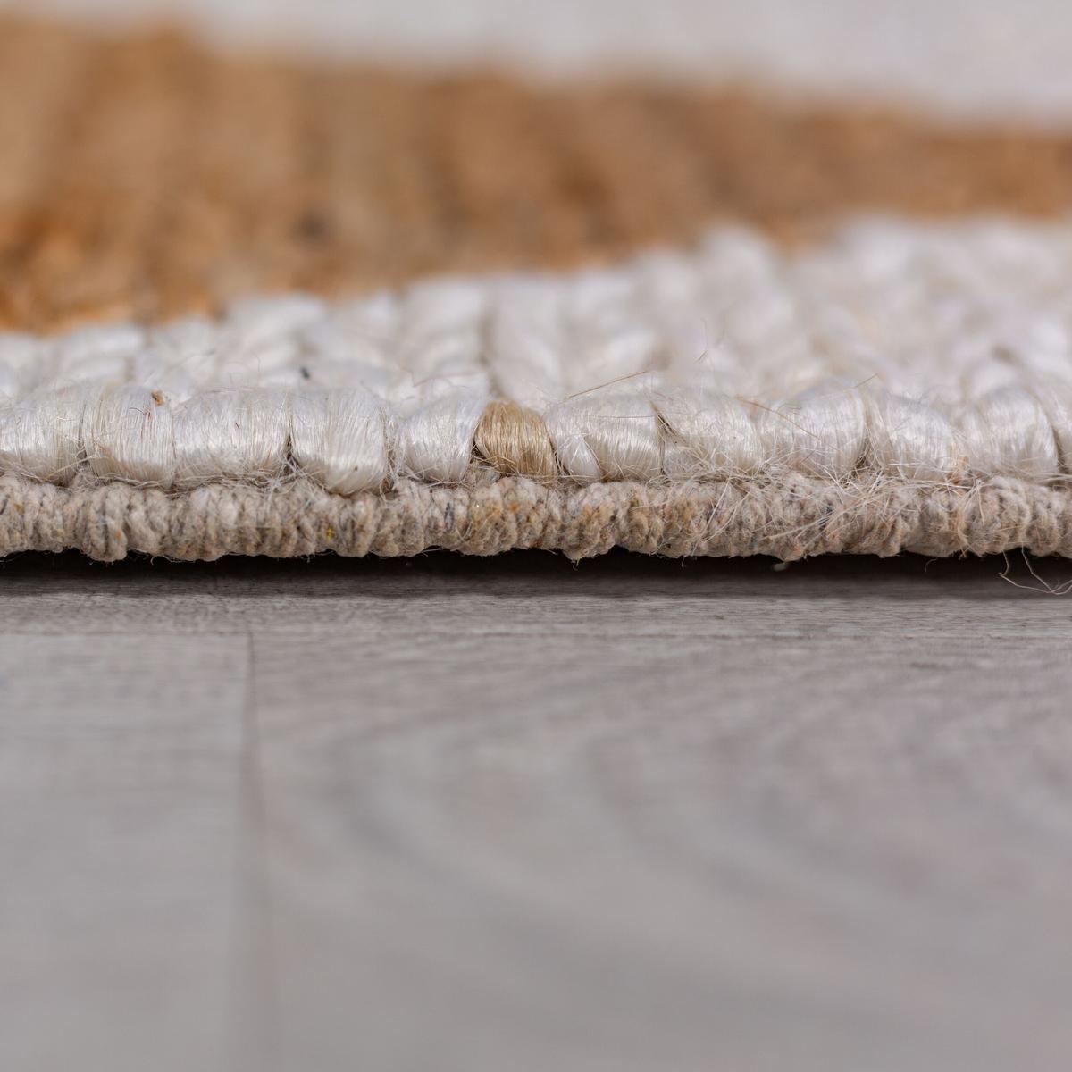 JUTETEPPICH BAIN, mit Rautenmuster, Beige, 60 x 230 cm - Beige, Textil (230/60cm) - KADIMA DESIGN