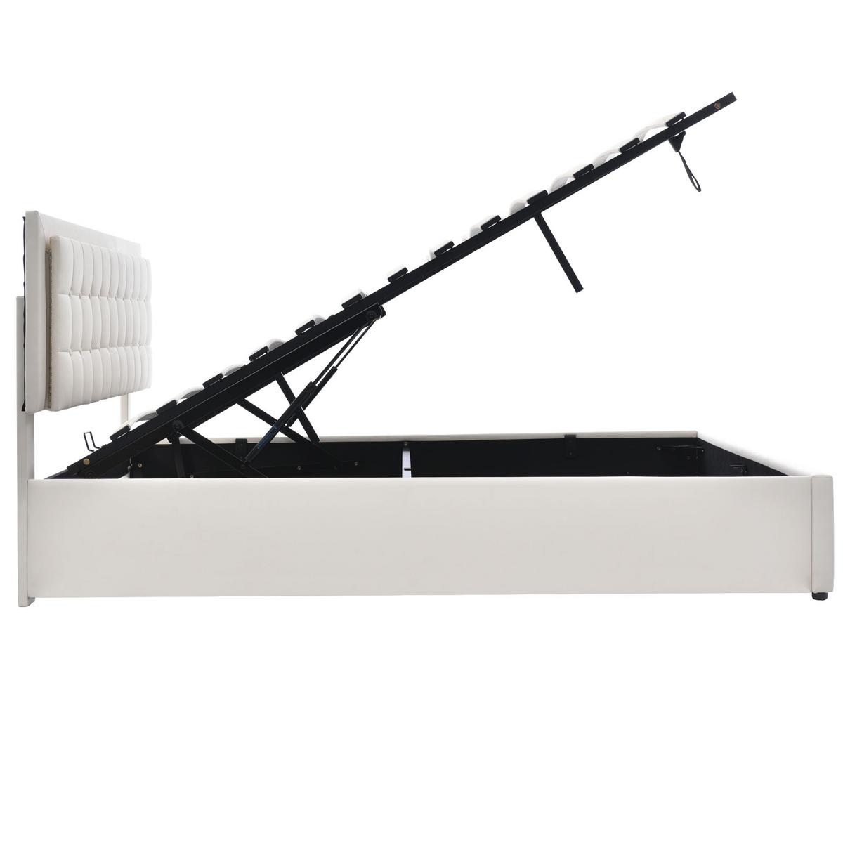 BOXSPRINGBETT 160/200 cm Weiß - Weiß, Leder/Holzwerkstoff - Urban Meuble