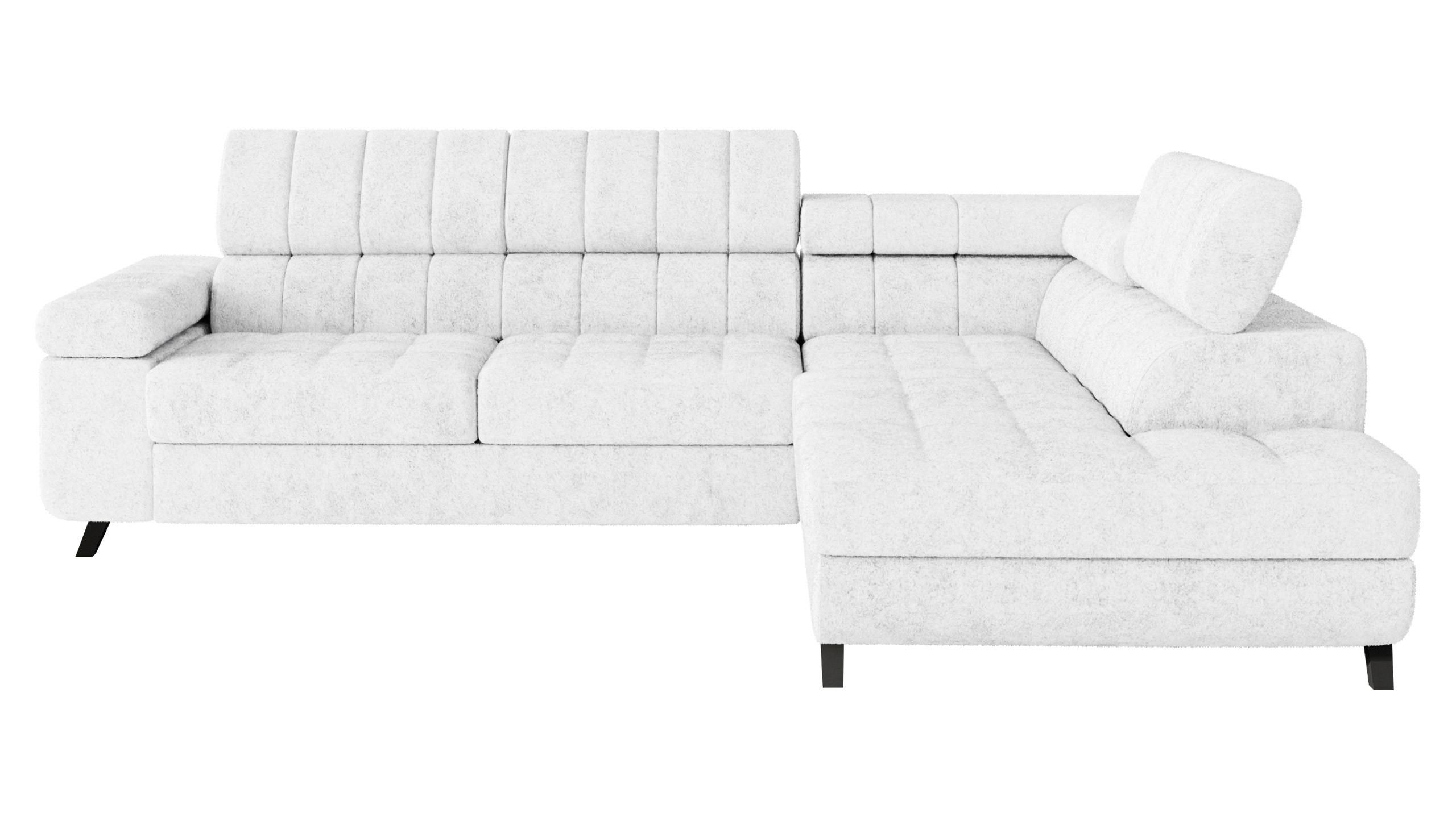 ECKSOFA Nord, Seite: Rechts - Hellgrau/Schwarz, Holz/Textil (264/203cm) - MIRJAN24