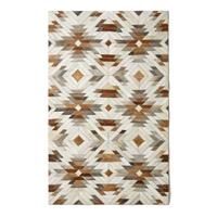 PATCHWORK-TEPPICH Leder, Ethno-Muster 90/150 cm - Multicolor, Leder (90/150cm) - Homescapes