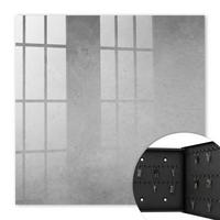 SCHLÜSSELBOX Schwarz 30x30 cm- Türöffnung nach rechts - Graue Abstraktion - Grau, Metall (30/30/5cm) - TULUP