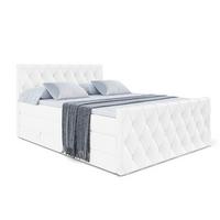 BOXSPRINGBETT AMAY-Z KING - 140x200 - H3/H4 - Weiß Hochglanz - Weiß, Holzwerkstoff (140/200cm) - ALTDECOR