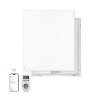 WANDKONVEKTOR Elektrisch 300 W mit Thermostat und App Steuerung 50,5/59,5 cm - Weiß, Kunststoff/Metall (50.5/59.5/2cm) - EMKE