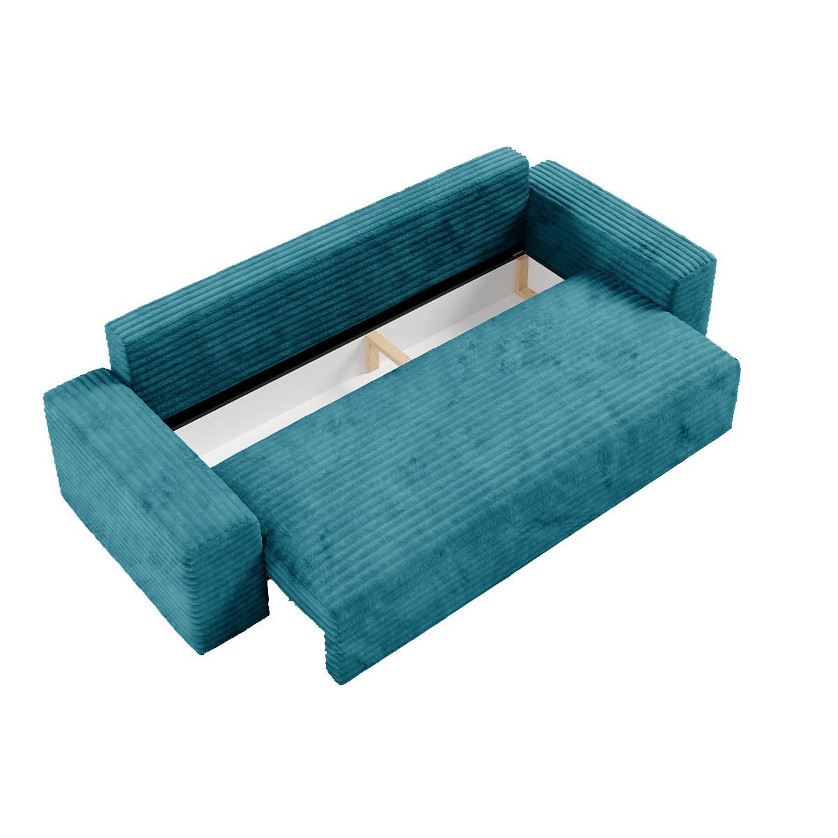 SOFA Fabio 3 Sitzplätze Hellblau - Blau, Holz (260/82/102cm) - Petits-meubles