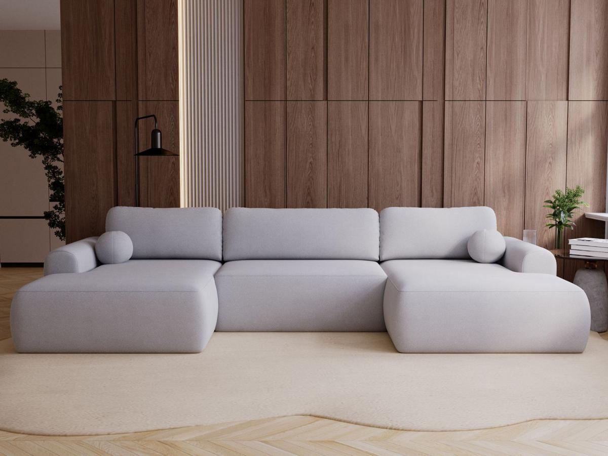 ECKSOFA U Savana Grau - Grau, Holz/Textil (344/177cm) - Graingold