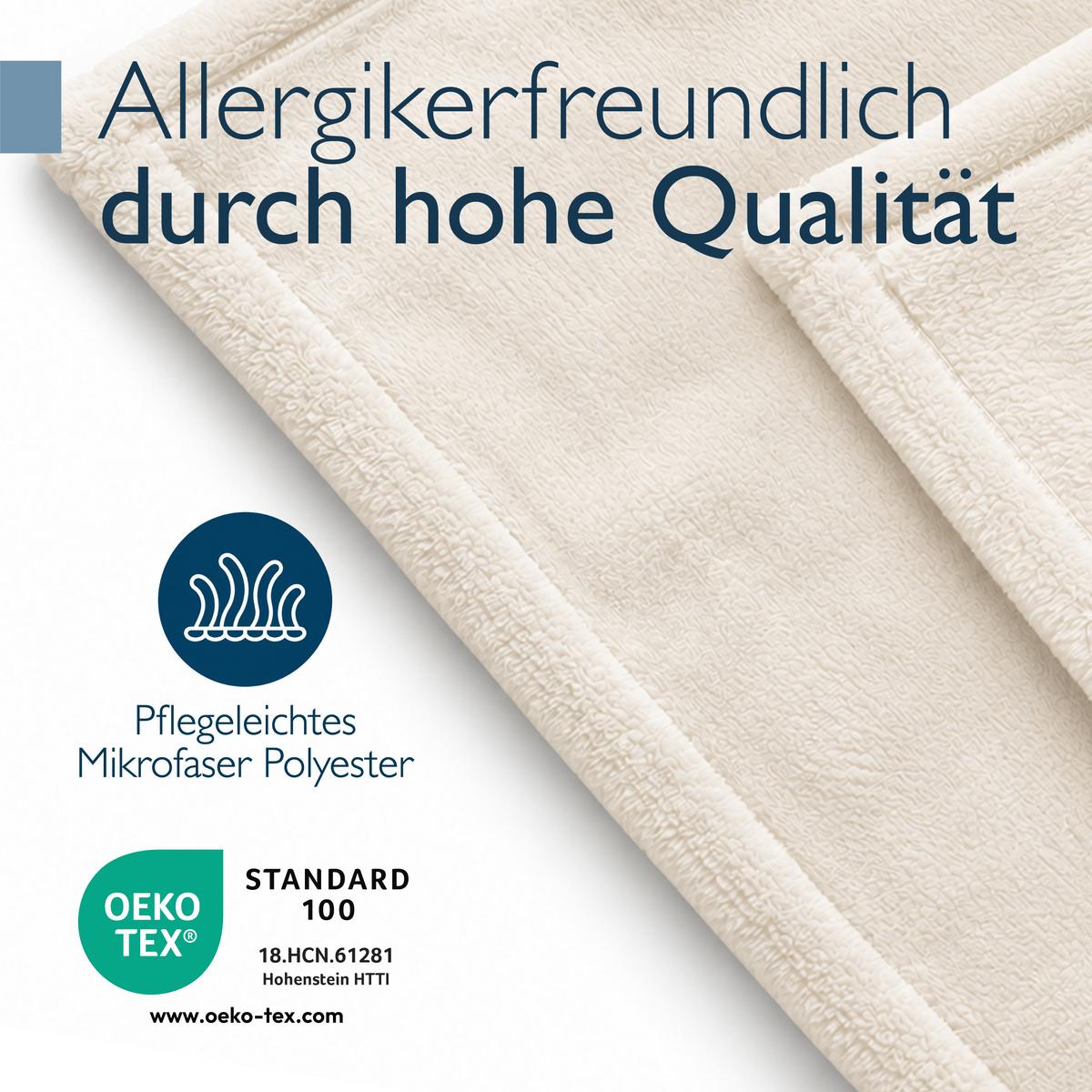 DECKE Aurelia 150/200 cm Natur - Beige, Textil (200/150cm) - Beautissu 