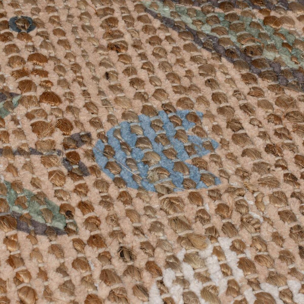 JUTETEPPICH handgewebt JED, floral, Natur, 60 x 230 cm - Braun, Textil (230/60cm) - KADIMA DESIGN