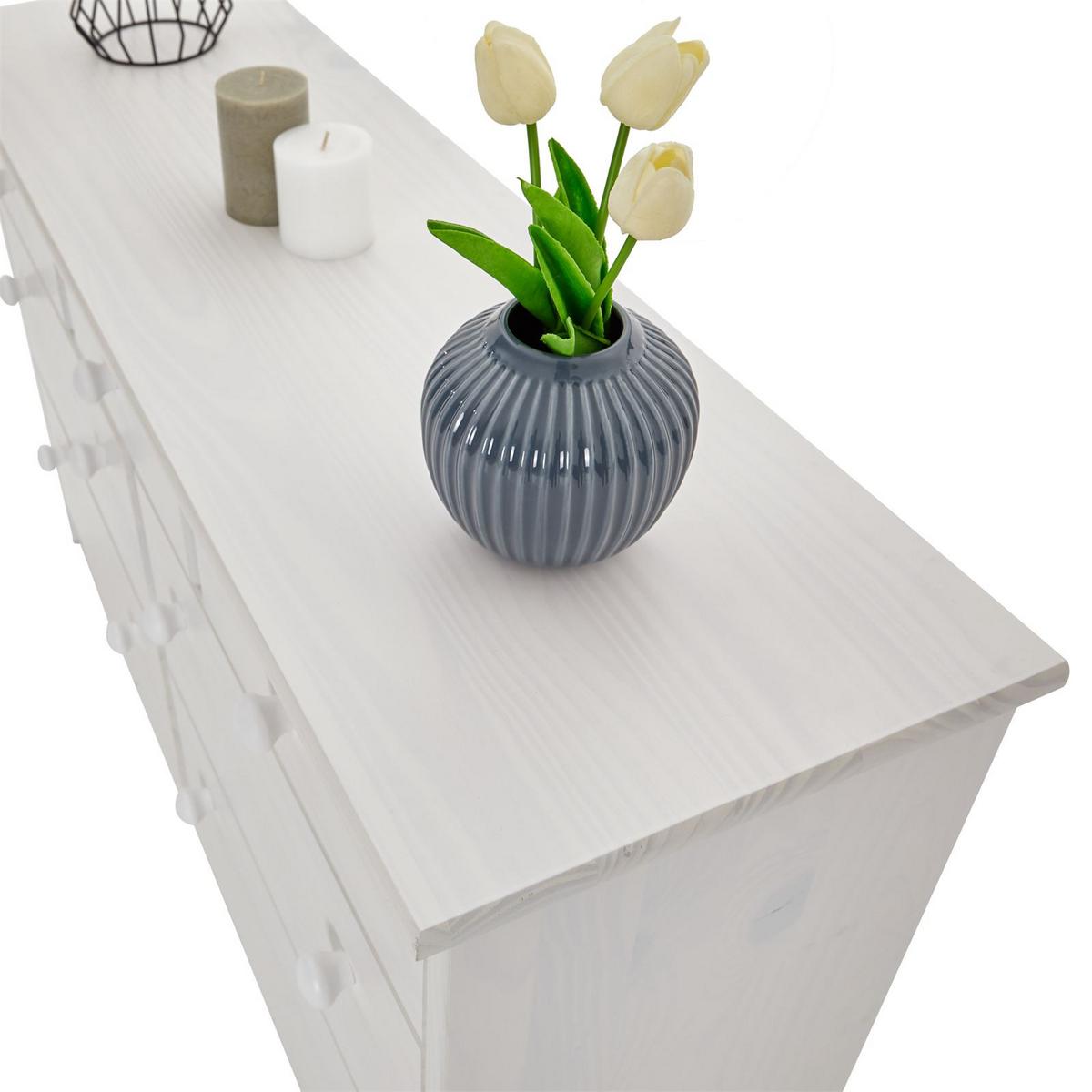 KOMMODE RONDO weiß - Weiß, Holz (117/74/35cm) - IDIMEX