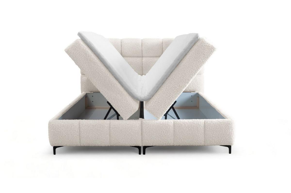 BOXBETT Sophie In Rolf - Anthrazit, Holzwerkstoff/Textil (180/200cm) - Fun Möbel