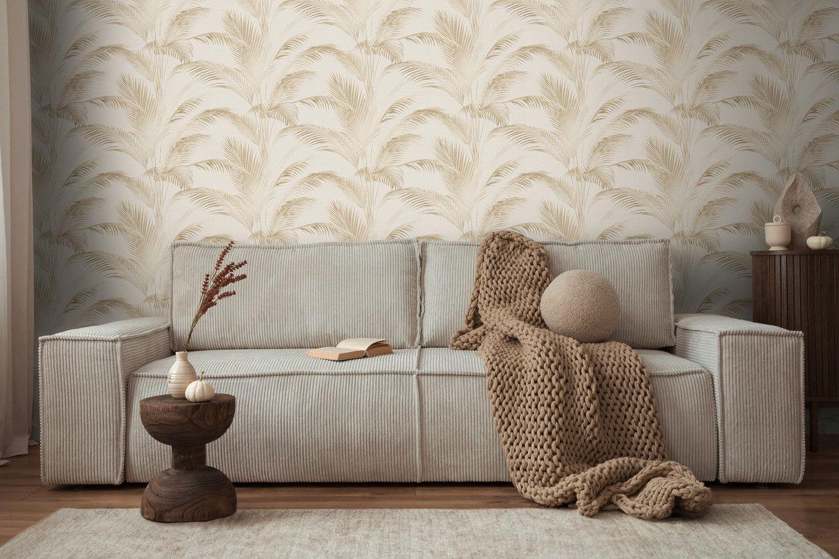 VLIESTAPETE Beige 53/1005 cm - Beige, Textil (53/1cm) - KUNSTLOFT