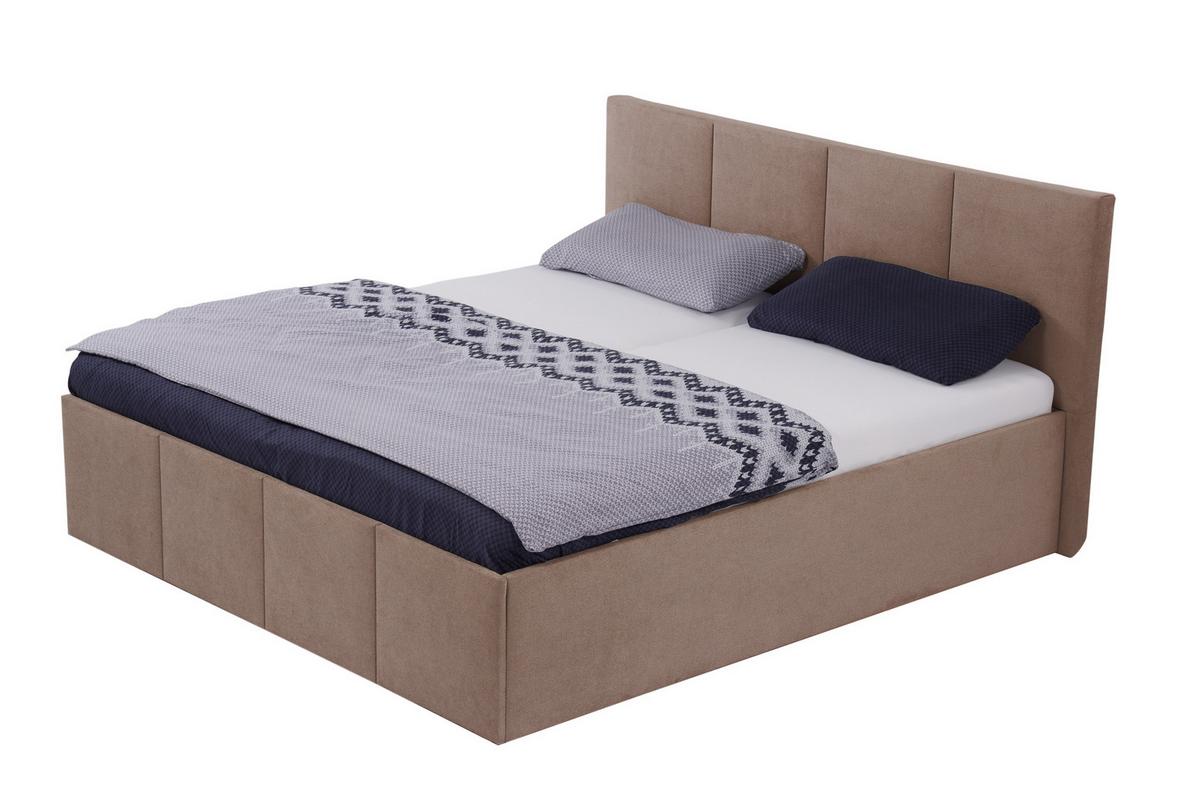POLSTERBETT Dalas Sahara 180 x 200 x 40 cm Bettkasten Mit hochwertiger Matratze H2 (bis 100 kg) und Lattenrost - Sahara, Holz (180/200cm) - Halmon Schlafkomfort Betten 