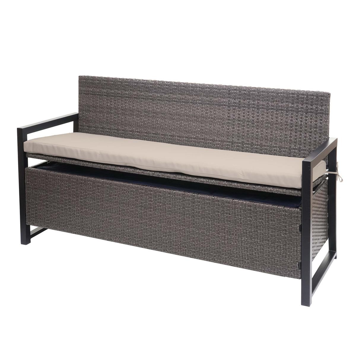 SITZBANK Grau, Beige - Beige/Grau, Kunststoff (164/87/57cm) - MCW