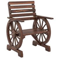 GARTENSTUHL Kiefernholz Tannenholz Verkohlt - Braun, Holz (55/90/66cm) - Outsunny