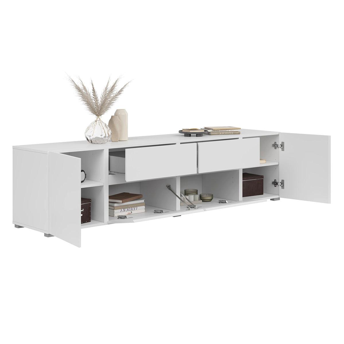 TV-MÖBEL Maxis Weiß - Weiß, Holzwerkstoff (195/48/40cm) - Petits-meubles