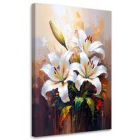 LEINWANDBILD Blumen 30x45cm - Beige, Textil (30/45cm) - Feeby