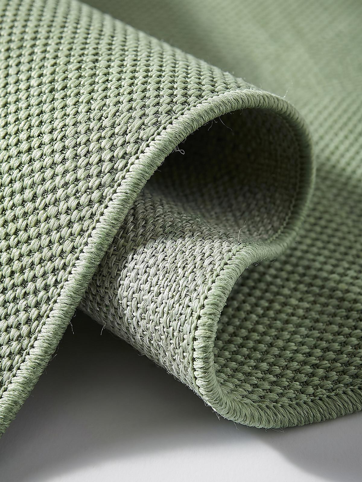 TEPPICHLÄUFER Uni BORNO Polypropylen Grün 80 x 150 cm - Grün, Textil (80/150cm) - KADIMA DESIGN