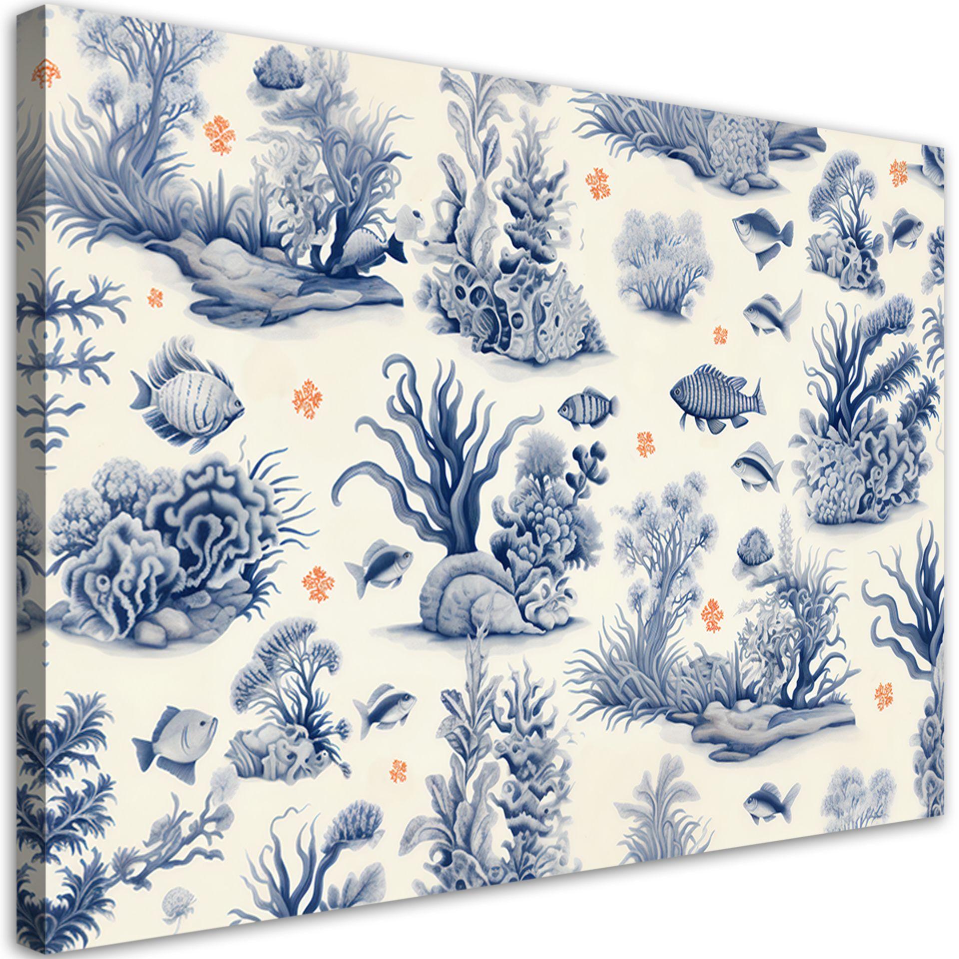 KUNSTDRUCK Blau 100/70 cm - Blau, Textil (100/70cm) - KUNSTLOFT