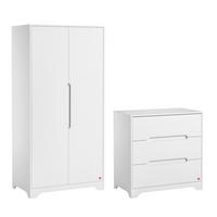 BABYZIMMER 2-teilig Ova Weiß - Weiß, Holzwerkstoff (88.5/89.5/52cm) - Petits-meubles