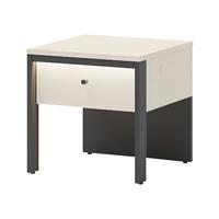 NACHTTISCH 1S Enna EN-05 - Sandfarben/Schwarz, Holzwerkstoff/Kunststoff (40/40/40cm) - MIRJAN24