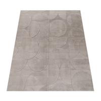 KURZFLORTEPPICH, mit Struktur, aus Polyester, Florhöhe 10 mm, Grau, 120 x 160 cm - Grau, Textil (120/160cm) - KADIMA DESIGN