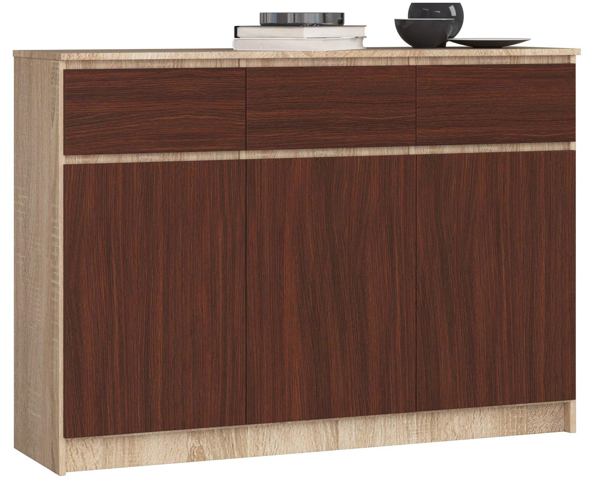 KOMMODE Eiche Sonoma, Dunkelbraun 99/138/40 - Hellbraun/Dunkelbraun, Holzwerkstoff (138/99/40cm) - RAUMHIRSCH FURNITURE
