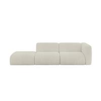SOFA Ottomane Rechts MIRA-S3 296x89x70 Creme Cord - Ecru/Creme, Holzwerkstoff/Kunststoff (296/70/89cm) - ALTDECOR