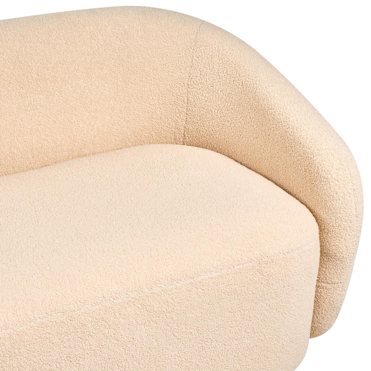 2-SITZER-SOFA Bouclé Beige Sipo - Beige, Textil (206/74/75cm) - Beliani