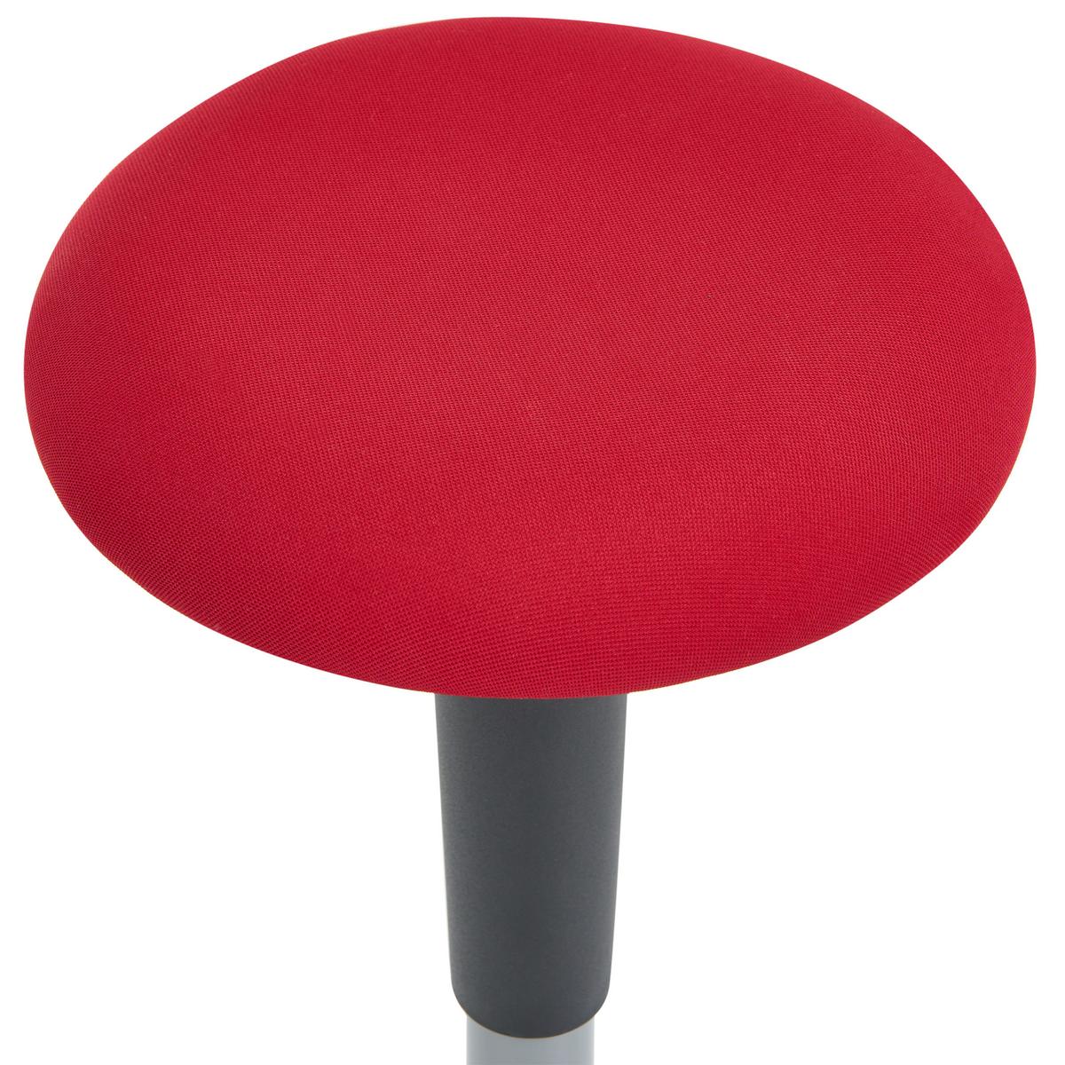 WACKELHOCKER Stoff Rot Estell - Rot/Schwarz, Kunststoff (33/63/33cm) - Beliani