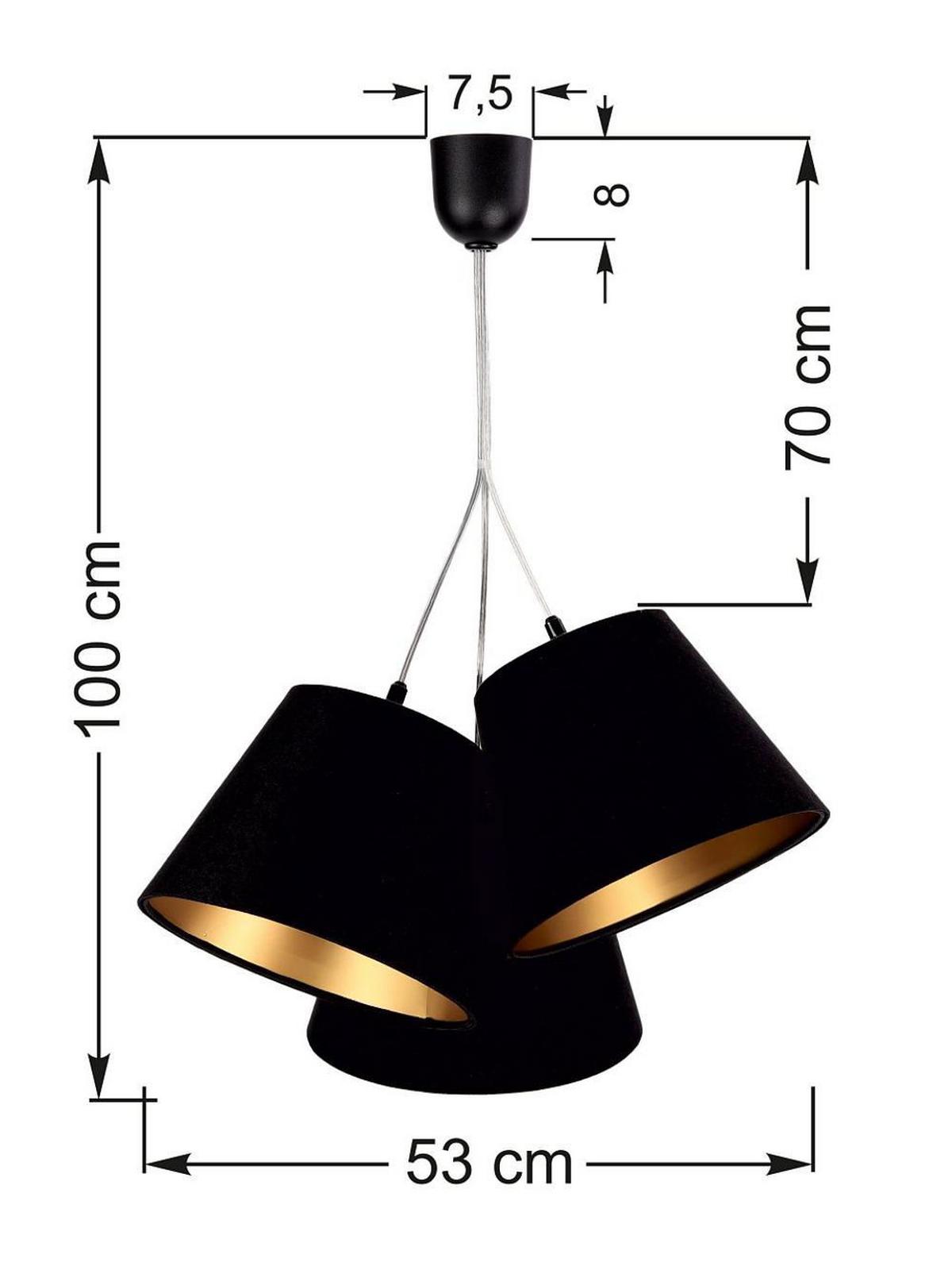 HÄNGELEUCHTE Gold 26/19 cm - Goldfarben, Kunststoff (26/0.8/19cm) - ONZENO