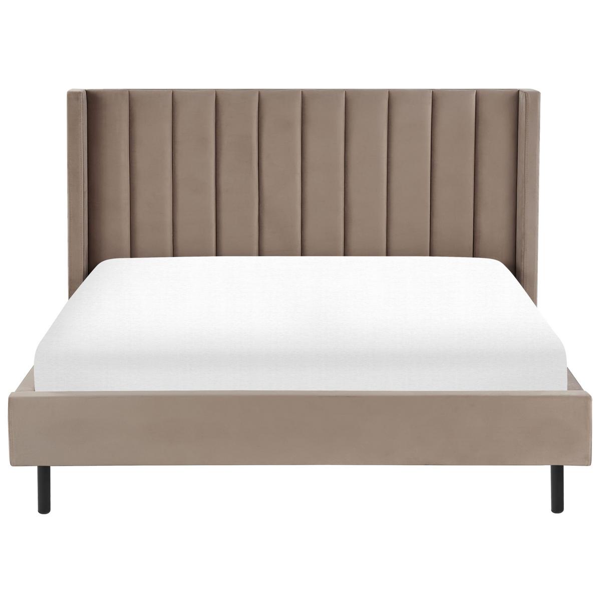 BETT mit Lattenrost 180x200 cm Beige Villette - Taupe, Textil (180/200cm) - Beliani