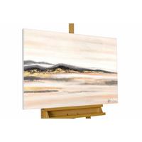 ACRYLBILD HANDGEMALT 100/75 cm - Beige/Schwarz, Holz/Textil (100/75cm) - KUNSTLOFT