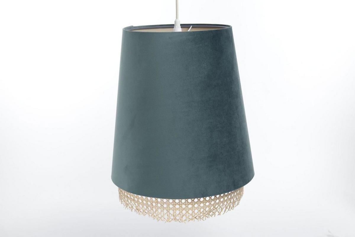 HÄNGELEUCHTE Türkis 35/44 cm - Türkis, Naturmaterialien (35/1.3/44cm) - ONZENO