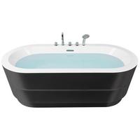 BADEWANNE FREISTEHEND 80x170x60 cm schwarz Empresa - Schwarz, Kunststoff (80/60/170cm) - Beliani