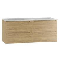 DOPPELWASCHTISCH 120cm Viggo Holz - Braun, Holzwerkstoff (120/50/45.8cm) - Petits-meubles