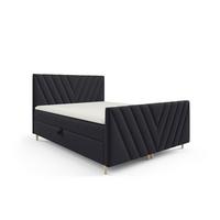 BOXBETT Carlito Premium - Schwarz, Holzwerkstoff/Textil (160/200cm) - Fun Möbel